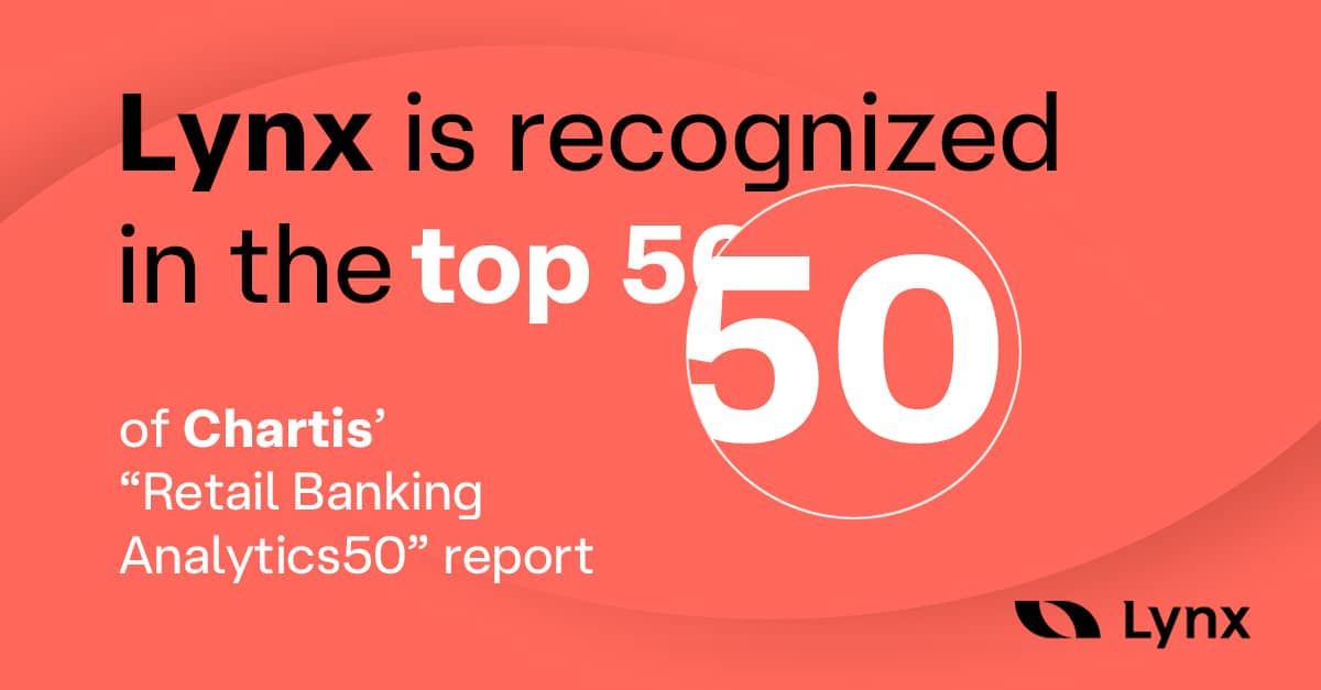 Lynx is recognized in the Top 50 of Chartis’ “Retail Banking Analytics50” report